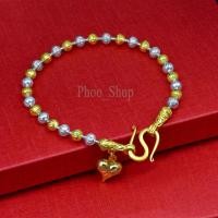 ราคา กำไลข้อมือ สร้อยข้อมือสองกษัตริย์ ห้อยรูปหัวใจ สร้อยข้อมือสองกษัตริย์พร้อมจี้หัวใจ สองกษัตริย์ ไม่ลอกไม่ดำ รุ่นขายดี (1590922410)