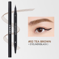 ราคา HERAVE 2in1 ปากกาเขียนคิ้ว อายไลเนอร์ กันน้ำ กันเหงื่อ 2 หัว หัวเล็ก คมชัด ติดทน ไม่หลุดลอก เครื่องสำอางตาและคิ้ว HERAVE Thailand (126368508338)
