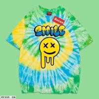 ราคา Bacon เสื้อมัดย้อม Summer ลายยิ้ม ผ้า Cotton 100 Oversize Rainbow Tone ใส่ได้ทั้งชาย หญิง (126602411887)