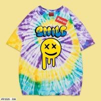 ราคา Bacon เสื้อมัดย้อม Summer ลายยิ้ม ผ้า Cotton 100 Oversize Rainbow Tone ใส่ได้ทั้งชาย หญิง (126602411886)