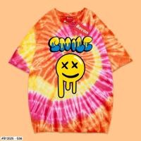 ราคา Bacon เสื้อมัดย้อม Summer ลายยิ้ม ผ้า Cotton 100 Oversize Rainbow Tone ใส่ได้ทั้งชาย หญิง (126602411889)