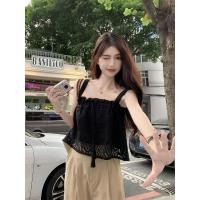 ราคา เสื้อกล้าม ลายลูกไม้ ผ้าไหมพรมสไตล์เกาหลี สินค้าพร้อมส่ง 61622 C (19943554915)