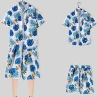 ราคา fangfashion1 ชุดเซต 2 ชิ้น เสื้อแขนสั้น กางเกงขาสั้น ผ้าฮาวาย ชุดชายหาดชายทะเล ชุดสงกรานต์ พิมพ์ลายดอกไม้ รุ่น MM1129 (24208321501)