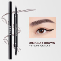 ราคา HERAVE 2in1 ปากกาเขียนคิ้ว อายไลเนอร์ กันน้ำ กันเหงื่อ 2 หัว หัวเล็ก คมชัด ติดทน ไม่หลุดลอก เครื่องสำอางตาและคิ้ว HERAVE Thailand (126368508339)