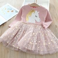 ราคา ชุดกระโปรงเด็ก ชุดยูนิคอร์น ชุดเดรสลายม้าโพนี่ พร้อมส่งในไทย (10762330163)