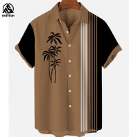 ราคา เสื้อเชิ้ตลำลอง เสื้อฮาวายผู้ชาย เสื้อผ้าลายต้นมะพร้าว เสื้อเชิ้ตรีสอร์ทผู้ชายขนาดใหญ่ (21798019301)
