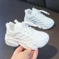ราคา รองเท้าผ้าใบเด็ก พร้อมส่งในไทย รองเท้าพละรองเท้านักเรียนประถมรองเท้าผ้าใบสีขาวรองเท้าเด็กตาข่าย (21399603969)