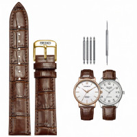 ราคา สายนาฬิกา Seiko Mens หนัง สีน้ำตาล สีดำ กันน้ำ Sea Monster Beef Steak 20MM22 ความหนาปานกลาง หัวเข็มขัดแบบแบน (23955628670)