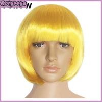 ราคา Women Fashion Short Straight Hair Full Cosplay Party Bob Hair Evening Party Wig (25221739692)