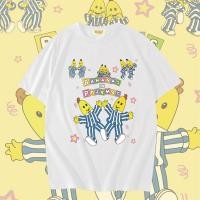 ราคา ส่งฟรี WS0400 เสื้อยืดโอเวอร์ไซส์ เสื้อยืดเกาหลี ผ้าคอตตอน 100 เสื้อยืด กล้วยหอมจอมซน WAFFLE STUDIO (24502664371)
