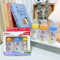 ราคา pigeon แพค 3 ขวด ขวดนมคอแคบ สีใส พีเจ้นท์ จุก คลาสสิค รุ่น 4oz 8oz (26446631136)