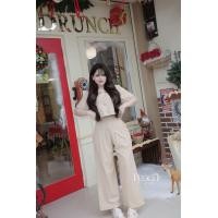 ราคา ชุดเซทเสื้อคอปกแขนสั้นกระดุมผ้าโทนสีพาสเทล (25666462125)