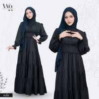 ราคา ชุดเดรสออกงานอิสลาม สวมใส่แล้วดูดีเข้าทรงสวยมากๆ เอวสม็อค เหมาะกับผญอิสลามใส่ออกงาน IN33 (24850026923)