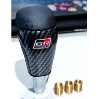 ราคา หัวเกียร์ TRD หัวเกียร์ GR sport เป็นหนังแท้ ลายเคฟล่าฟิมลม์ อย่างสวยถ่ายจากสินค้าจริง ใส่กับรถได้ทุกรุ่น เกียร์ออโต้ที่ไม่มี O D (25215842683)