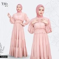 ราคา ชุดเดรสออกงานอิสลาม สวมใส่แล้วดูดีเข้าทรงสวยมากๆ เอวสม็อค เหมาะกับผญอิสลามใส่ออกงาน IN33 (24850026928)