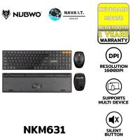 ราคา NUBWO NKM631 BLACK BLUETOOTH KEYBOARD AND MOUSE คีย์บอร์ดและเมาส์ไร้สาย รับประกัน 1ปี (20805594024)