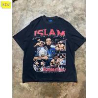 ราคา เสื้อยืด oversized tee islam makhachev UFC vintage bootleg Tshirt Cotton combad 20s Premium black S 5XL (24504137617)