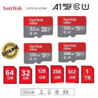 ราคา Sandisk Ultra 128GB 256GB 512GB 1TB 2TB การ์ดหน่วยความจำ MicroSD การ์ดหน่วยความจำ MicroSD ได้ถึง150เมกะไบต์ วินาทีคลาส10 A1 USH 1 SDSQUAB (126484551554)