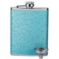 ราคา 8oz Glitter Bling Hip Flask สแตนเลสสตีลขวดสะโพกไม่แพ้หมวกและช่องทาง LeakProof เหล้าขวดแอลกอฮอล์สําหรับวิสกี้ (25646517154)