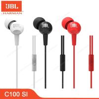 ราคา 100 C100SI JBL ของแท้หูฟังแบบอินเอียร์สเตอริโอเบสแบบมีสาย3 5Mm สำหรับโทรศัพท์มือถือ IOS หูฟังพร้อมไมโครโฟนหูฟัง C100SIU (20169596255)