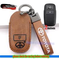 ราคา ซองใส่กุญแจรถ Toyota Veloz Yaris Raize Avanza Vios ซองหนังแท้ ปลอกกุญแจรถ Toyota พวงกุญแจ (23263865000)