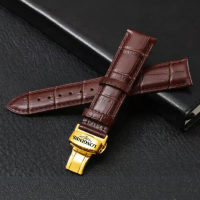 ราคา สายนาฬิกาหนังแท้ Butterfly Buckle สำหรับ Montblanc Timepieces เข็มนาฬิกาแบบอเนกประสงค์ สายรัดข้อมือแบบหัวใจ สายรัดข้อมือแบบท่อตรง (25190777963)