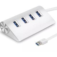 ราคา Aluminum 4 Port USB 3 0 HUB High Speed Splitter Adapter Hub for Macbook PC Laptop (342644404)