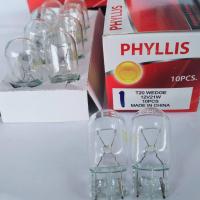 ราคา หลอดไฟ T20 12V 21W 1ไส้ หลอดเสียบ หลอดไฟรถยนต์ หลอดไฟเลี้ยว ไฟถอย ยี่ห้อ PHYLLIS (17381951122)