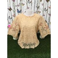 ราคา เสื้อลูกไม้ สาวอวบ ใส่ออกงานต่างๆ เสื้อผ้าแฟชั่นสาวอวบ ผู้หญิง อก42 56นิ้ว รุ่น4205 5605 (25813614597)