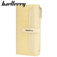 ราคา Baellerry กระเป๋าสตางค์ผู้หญิงยาวความจุขนาดใหญ่กระเป๋าใส่เงินหนังแท้ใหม่ที่เก็บบัตรกระเป๋าสตางค์ผู้หญิงมีช่องใส่โทรศัพท์มีซิปหนังนิ่ม (18293450604)
