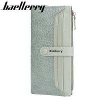 ราคา Baellerry กระเป๋าสตางค์ผู้หญิงยาวความจุขนาดใหญ่กระเป๋าใส่เงินหนังแท้ใหม่ที่เก็บบัตรกระเป๋าสตางค์ผู้หญิงมีช่องใส่โทรศัพท์มีซิปหนังนิ่ม (18293450605)