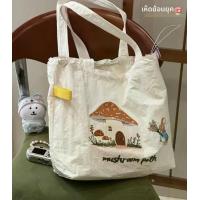 ราคา CHAHUAHUI กระเป๋าผ้าแคนวาสขนาดใหญ่สไตล์เกาหลี (26339247244)