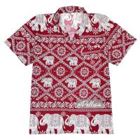 ราคา 7ไซส์ S 4XL งานไทย เสื้อช้าง ลายโซ่ ไหมอิตาลี เสื้อเชิ้ตฮาวาย hw801 (22321006834)
