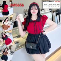 ราคา ชุดเซ็ต สาวอวบ เสื้อ กางเกง เสื้อผ้า คนอ้วน ผ้าไหมอิตาลี ฟรีไซส์ XL 4XL ชุดผู้หญิง เสื้อผ้าคนอ้วน DMS656 (25142629539)