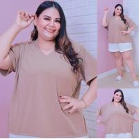 ราคา A317 เสื้อยืดคอวี เสื้อยืดสาวอวบ เสื้อยืดไซส์ใหญ่ โอเวอร์ไซส์ สาวอวบ คนอ้วน สีพื้น ไซส์ใหญ่ ผ้าร่อง อก 60 เสื้อยืดสาวอวบ เสื้อยืดคนอ้วน (24947141940)