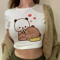 ราคา เสื้อยืด Y2k การ์ตูน Bubu Dudu เสื้อยืดเอวลอยลายการ์ตูนเสื้อยืดวินเทจแนวสตรีทเสื้อยืดกราฟิกยุค90 (126599268171)
