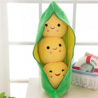 ราคา AOJU ถั่วลันเตาน่ารักตุ๊กตาหนานุ่ม3ตุ๊กตาถั่วในฝักหมอนอิงนุ่มถอด Boneka Mainan ของขวัญวันเกิดเด็ก New Year Gift (23789643298)