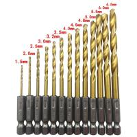 ราคา 13pcs HSS High Steel Drill Bit Set Hex Shank Bits 1 5mm 6 5mm (11306835015)
