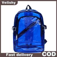 ราคา Velishy กระเป๋านักเรียนพลาสติกแบบเกาหลีสำหรับผู้หญิงฤดูใบไม้ผลิฤดูร้อนกระเป๋าเป้สะพายหลัง PVC ใสสีลูกกวาดกระเป๋าเป้สะพายหลังสำหรับผู้หญิงกระเป๋านักเรียนเยลลี่ (24387042448)