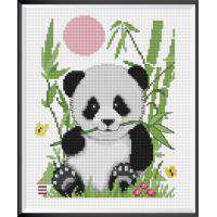 ราคา PINN SHOP ชุดปักครอสติช รูป หมีแพนด้ากินไผ่ 03 P (397276419)