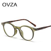 ราคา OVZA 2024แว่นตาวินเทจผู้ชายกรอบแว่นตาเลนส์กลมใหม่แว่นตาบล็อคสีฟ้ากรอบ TR90วินเทจของผู้หญิง S1274 (22132782008)
