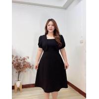 ราคา ชุดเดรสทูโทน เหมาะสำหรับใส่ทำงาน และงานพิธีต่างๆ งานผ้ายืดวูลเวฟ สีดำ แต่งน้องโบว์สวยๆผ้าไหมอิตาลี ผ้านิ่มใส่สบายค่ะ (25767387480)