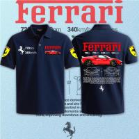 ราคา เสื้อ polo Ferrari F8 Tributo Polo Classic T Shirt Men Women ผ้าฝ้าย คอกลม นุ่ม สบาย พิมพ์ลาย S 3XL (25472794464)