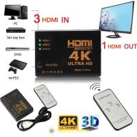 ราคา 5 Port Hdmi 4k 2k Switch 5X1 5 In 1 Out Auto Switch Support Hdcp 3D 1080P Hd Audio With Ir Remote 3 port hdmi 3x1 (387518861)