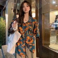 ราคา groove grace เสื้อเชิ้ตฮาวายลายดอกแดง ทรงใหญ่ ไม่มีกระเป๋า ผ้าบางใส่สบาย สีพาสเทลน่ารักมาก ส่งฟรี ผู้หญิง W371 (21719468945)