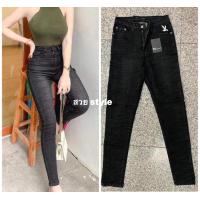 ราคา กางเกงยีนส์ผ้าสลาฟผ้ายืดปักนกขายดี (16415980060)