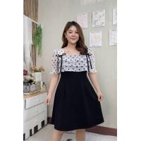 ราคา ชุดเดรสทูโทน เหมาะสำหรับใส่ทำงาน และงานพิธีต่างๆ งานผ้ายืดวูลเวฟ สีดำ แต่งน้องโบว์สวยๆผ้าไหมอิตาลี ผ้านิ่มใส่สบายค่ะ (25385615315)