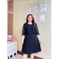 ราคา ชุดเดรสทูโทน เหมาะสำหรับใส่ทำงาน และงานพิธีต่างๆ งานผ้ายืดวูลเวฟ สีดำ แต่งน้องโบว์สวยๆผ้าไหมอิตาลี ผ้านิ่มใส่สบายค่ะ (126364633139)