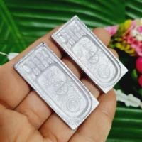 ราคา พระพุทธบาท วัดพระพุทธบาทสระบุรี เป็นพระพุทธบาทเนื้อเงินยวงผสมโลหะมวลสารต่างๆ บูชาเสริมมงคลครอบจักรวาล (11049193586)