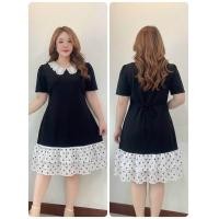ราคา ชุดเดรสทูโทน เหมาะสำหรับใส่ทำงาน และงานพิธีต่างๆ งานผ้ายืดวูลเวฟ สีดำ แต่งน้องโบว์สวยๆผ้าไหมอิตาลี ผ้านิ่มใส่สบายค่ะ (25615924905)